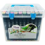 masis grafik çizim markör kalemi twin çift uçlu 0,2 mm - 0,5 mm 120 renk pp çm-pp120 - Yok
