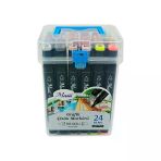 Masis Grafik Çizim Markör Kalemi Twin Çift Uçlu 0,2 Mm - 0,5 Mm 24 Renk Pp ÇM-PP24