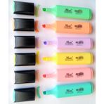 Masis Pastel Renk Fosforlu İşaretleme Kalemi 6'lı Set Çok Renkli