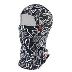 Maskara Extreme Kids Pro Balaklava, Su İtici özellikli(DWR) Baskılı Snowboard, Kayak, Motosiklet, Bisiklet Kar Maskesi (MASKB, Tek Beden) (MASKB013, Tek Beden)