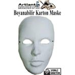 Maske Boyama 1 Adet Boyanabilir Karton Maske Lastikli Insan Yüzü Suratı Yerli Üretim Okul Sınıf Etkinlikleri Hobi - Beyaz - Standart