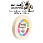 Maskeleme Bandı Kağıt Bant 12 Mm 25 Metre 1 Adet Boya Bantı Maskeleme Kağıt Bant Duvar Yağlı Boya Badana