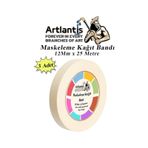 Maskeleme Bandı Kağıt Bant 12 Mm 25 Metre 3 Adet Boya Bantı Maskeleme Kağıt Bant Duvar Yağlı Boya Badana