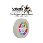 Maskeleme Bandı Kağıt Bant 19 Mm 25 Metre 1 Adet Boya Bantı Maskeleme Kağıt Bant Duvar Yağlı Boya Badana