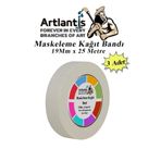 Maskeleme Bandı Kağıt Bant 19 Mm 25 Metre 3 Adet Boya Bantı Maskeleme Kağıt Bant Duvar Yağlı Boya Badana