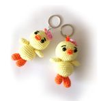 Maskot Civciv Amigurumi Organik Anahtarlık Oyuncak