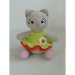 Maskot Kedi Kız Amigurumi Organik Oyuncak