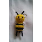 Maskot Sevimli Arı Anahtarlık Amigurumi Organik Oyuncak