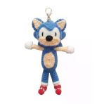 Maskot Sonic Amigurumi Organik Anahtarlık Oyuncak