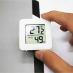 Masky Mini Sıcaklık Nem Ölçer LCD Ekranlı Oda Termometre Duvara Takılabilen Masaüstü Isı Göstergesi
