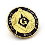 Mason Pergel Gönye Erdem Kardeşlik Coin Anı Metal Hatıra Şans Parası Cp085