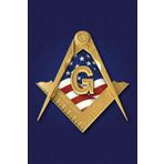 Masonic Journal & Notebook - Square & Compass USA American Flag: Great gift for Masonic Lodges or Freemason members to keep track of duties, degree work, notes, dates, etc.