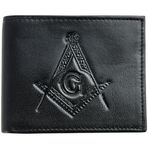 Masonik Cüzdan Siyah, Siyah, 8.5x3.5 inches, Büyük Cüzdan