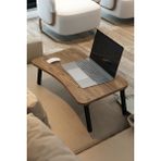 Mass Store Katlanabilir Laptop Masası Laptop Sehpası Yatak Kahvaltı Masası Laptop Sehpası - 59*35*25 - Çam