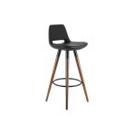 Massa Design Siyah Ceviz Modüs Bar Sandalyesi H:75