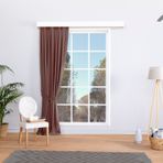 Massarelli Bej Kahverengi 1-2.5 Orta Sık Pile 60x260 cm Fon Perde