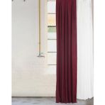 Massarelli Bordo Rengi Pilesiz Düz Dikiş 60x260 cm Fon Perde