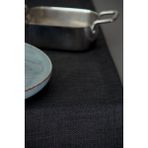 Massarelli Düz Keten Antrasit Runner 40X140 cm - 40 x 140 cm