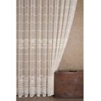Massarelli Ekru 1-3 Sık Pile Çizgili Tül Perde