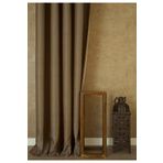 Massarelli Fon Perde Balıksırtı Desen Açık Kahve 1-2,5 Orta Sık Pile 100 x 260 Açık Kahve