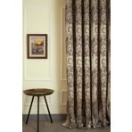 Massarelli Fon Perde Damask Desen Koyu Kahve 1-2,5 Orta Sık Pile 200 x 260 Koyu Kahve