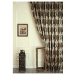 Massarelli Fon Perde Klasik Damask Desen Antrasit-Gold Pilesiz 100 x 260 Antrasit-Gold