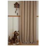 Massarelli Keten Bej Rengi 1-3 Sık Pile 150x260 cm Fon Perde