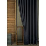 Massarelli Keten Lacivert 1-3 Sık Pile 100x260 cm Fon Perde