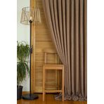 Massarelli Keten Sütlü Kahve 1-2.5 Orta Sık Pile 90x260 cm Fon Perde