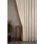 Massarelli Keten Tül Simli Şampanya 1-2 Seyrek Pile 350 x 260 Şampanya