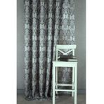 Massarelli Klasik Damask Desen Seyrek Pile Fon Perde, Antrasit Gümüş, 100X260