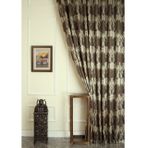 Massarelli Klasik Damask Desen Sık Pile Fon Perde, Antrasit Gold, 150X260