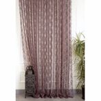 Massarelli Mürdüm Rengi 1-3 Sık Pile 90x260 cm Fransız Danteli Fon Tül Perde