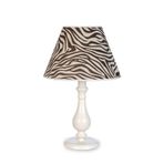 MASSARELLI Zebra Abajur Krem Metal Ayak Kahve Desenli