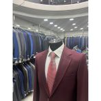Massaro Battal Beden Büyük Boy Klasik Erkek Takım Elbise - Bordo - 70