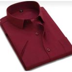 Massaro Pamuk Dakron Erkek Kisakol Gömlek - Bordo