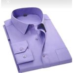 Massaro Pamuk Dakron Erkek Kisakol Gömlek - Lila - 2XL