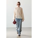 Massimo Dutti 100% cotton jumper with a lace-up back