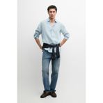 Massimo Dutti %100 keten dokulu gömlek