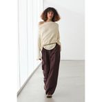 Massimo Dutti %100 keten geniş paça streç pantolon