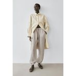 Massimo Dutti %100 keten gofre şalvar pantolon