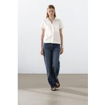 Massimo Dutti %100 keten kısa kollu gömlek
