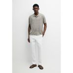 Massimo Dutti %100 keten melanj polo yaka t-shirt
