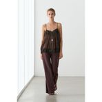 Massimo Dutti %100 keten orta bel çan paça pantolon