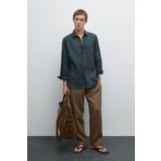 Massimo Dutti %100 keten slim fit gömlek