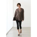 Massimo Dutti %100 keten v yaka gömlek