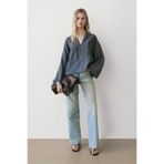 Massimo Dutti %100 keten V yaka kimono