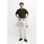 Massimo Dutti %100 pamuklu dokulu polo yaka kazak