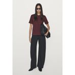 Massimo Dutti %100 pamuklu interlok bisiklet yaka t-shirt