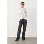 Massimo Dutti %100 pamuklu interlok uzun kollu t-shirt